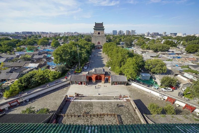 A view of Bell Tower Square from the Drum Tower