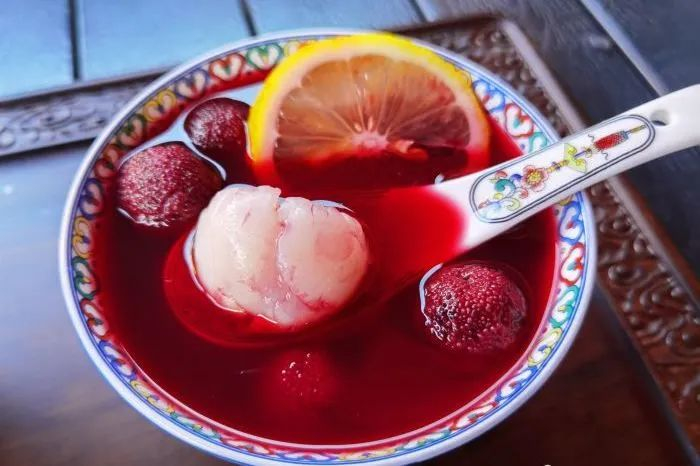 lychee and plum drink
